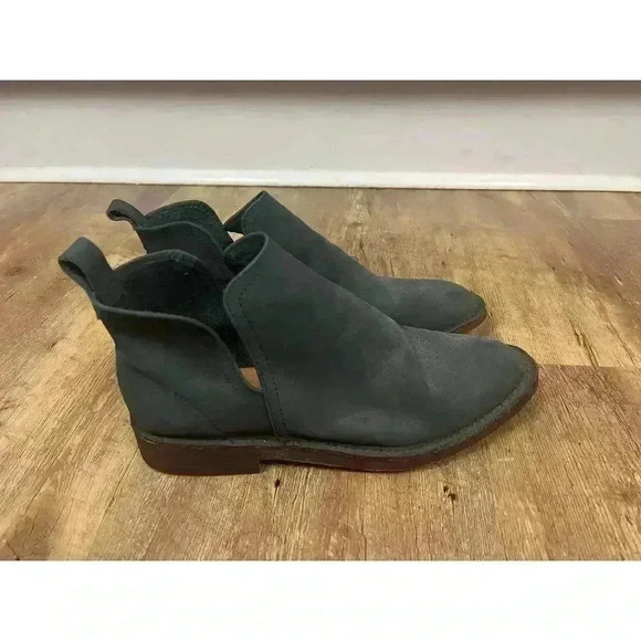 Charleston Shoe Company Federal Ankle Boots Blue Leather Suede Women's 7 - Picture 5 of 13